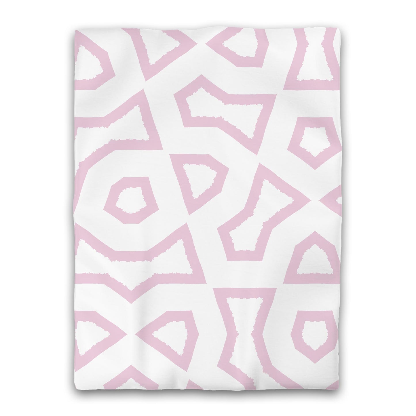 White Microfiber Duvet Cover, Bold Pink Graphic, Twin XL (width x length) 68 x 92 inches /  173 x 234 cm