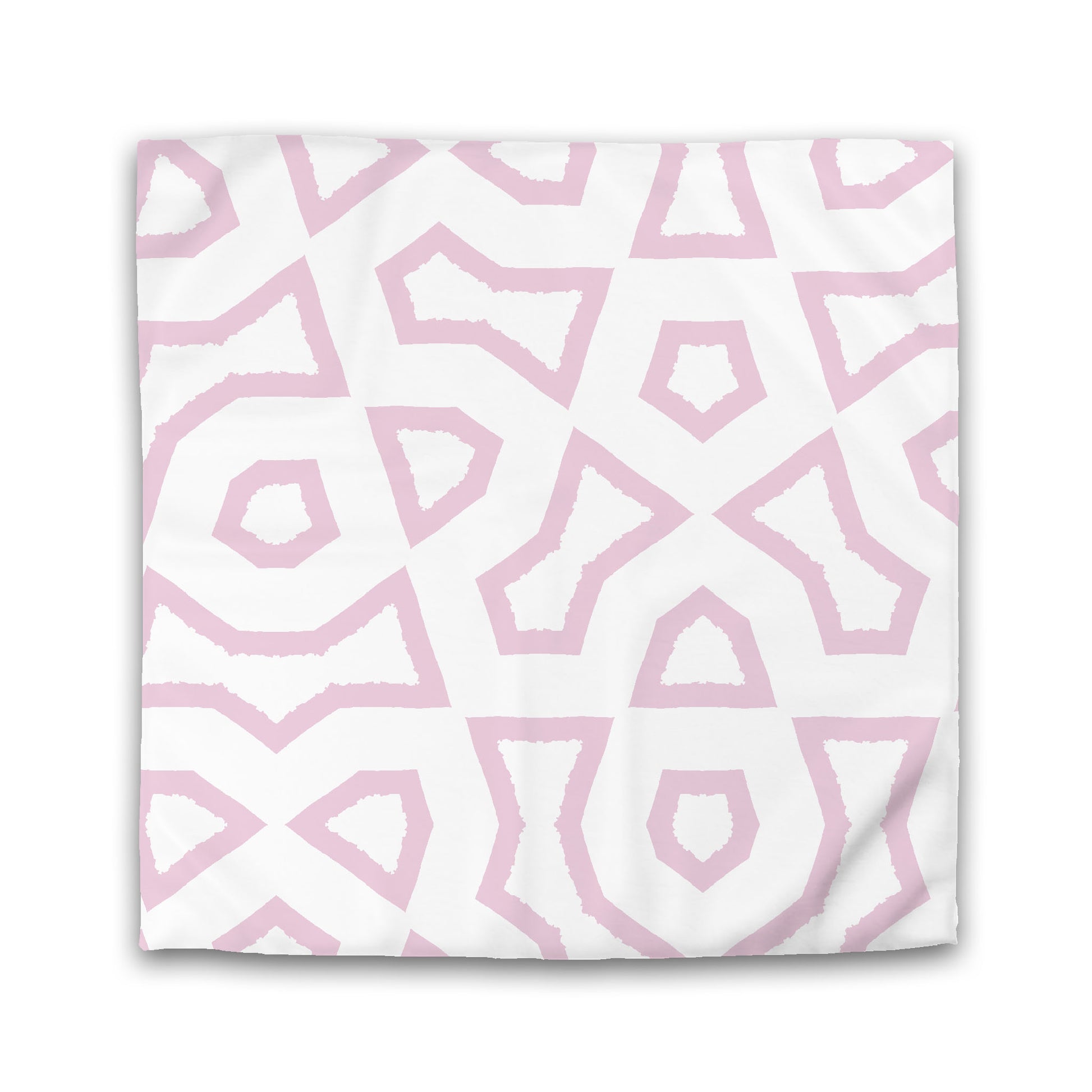 White Microfiber Duvet Cover, Bold Pink Graphic, King (width x length) 104 x 88 inches / 264 x 224 cm