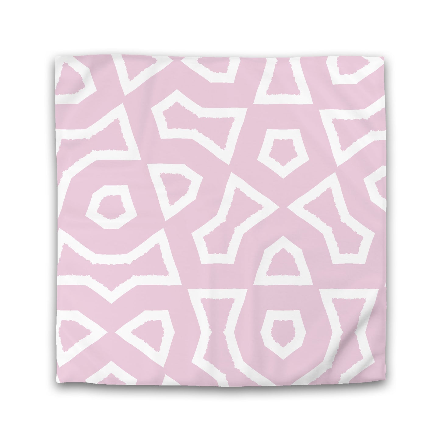Pink Microfiber Duvet Cover, Bold White Graphic, King (width x length) 104 x 88 inches / 264 x 224 cm