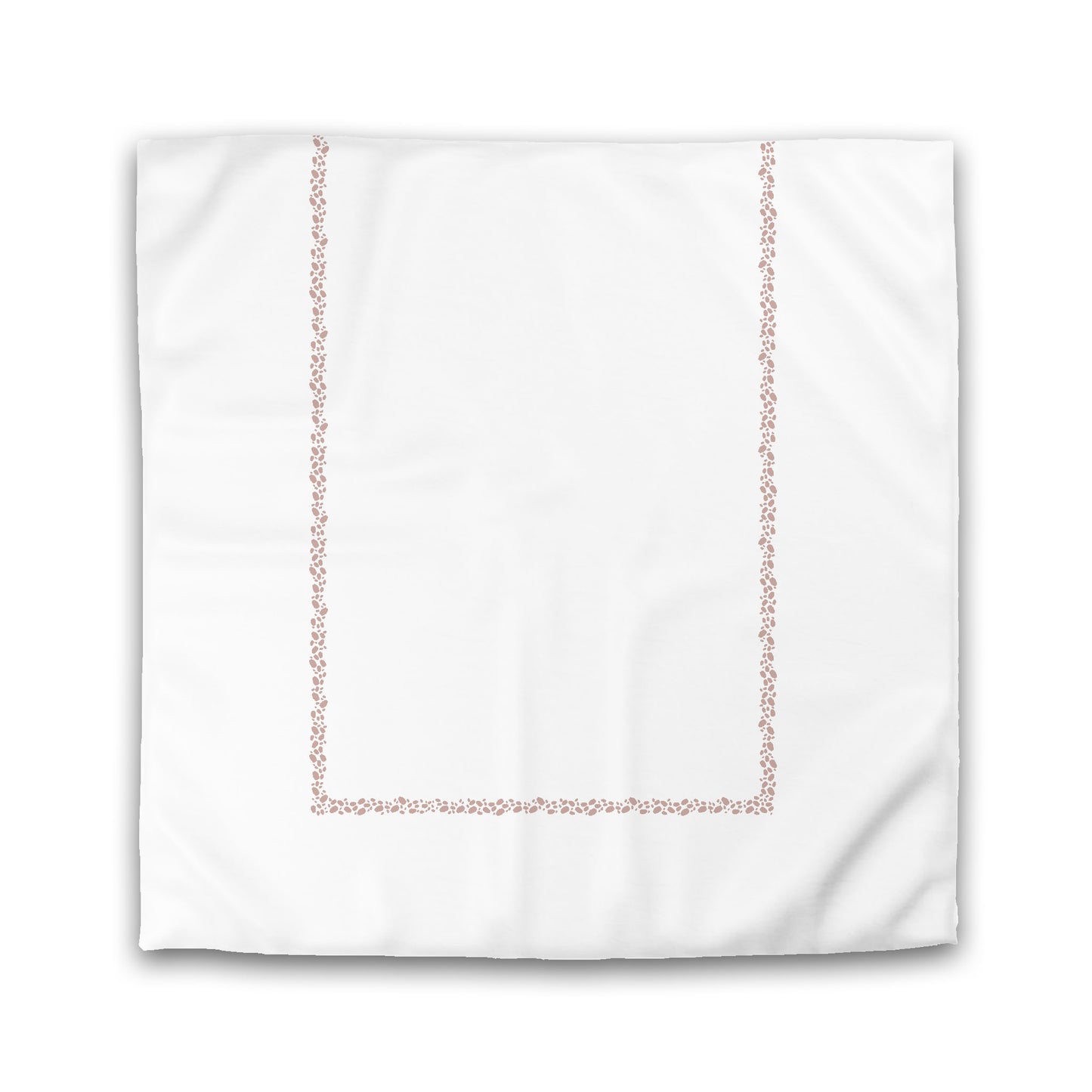 White Microfiber Duvet Cover, Salmon Hand-painted Dab Motif Print, Classic Border, King (width x length) 104 x 88 inches / 264 x 224 cm