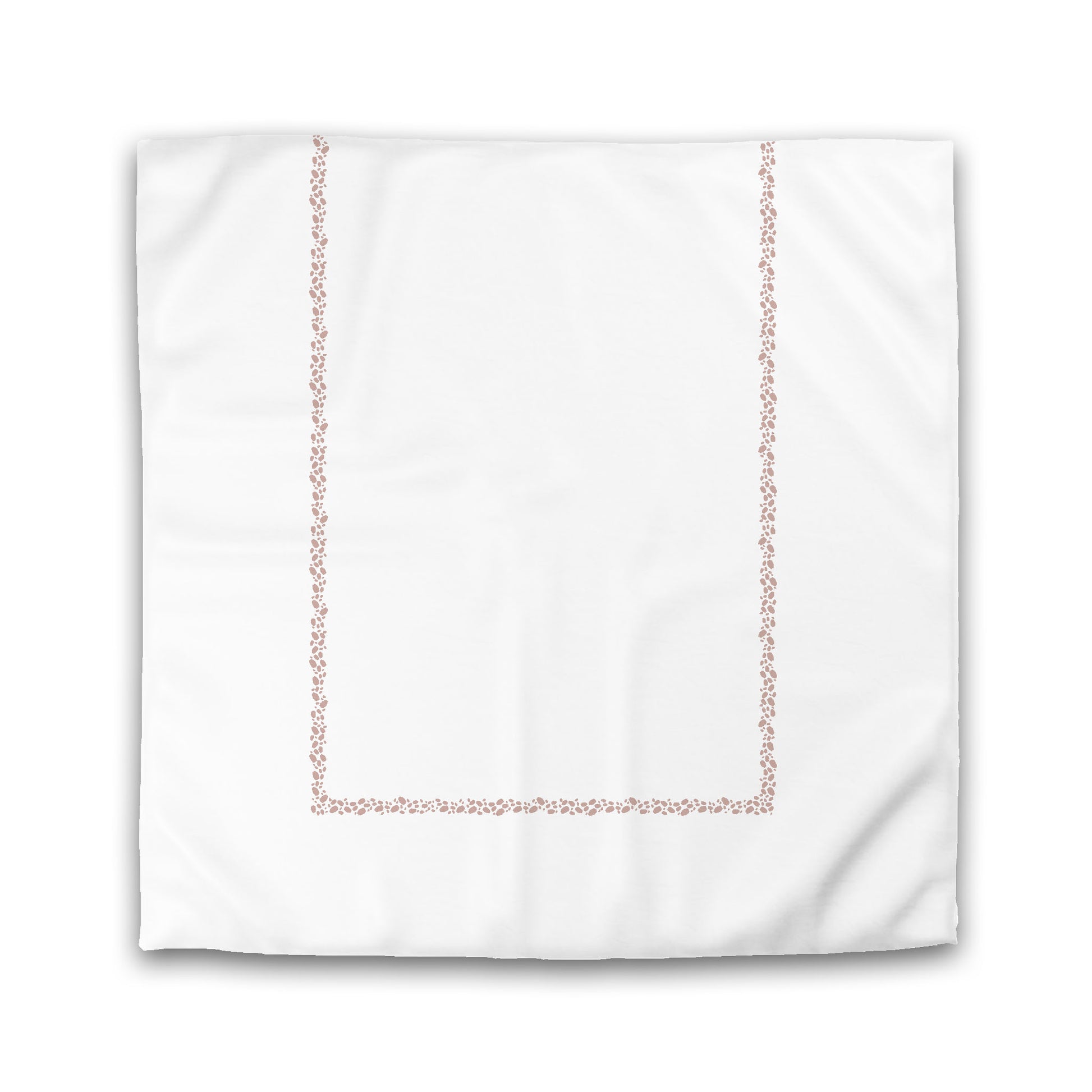 White Microfiber Duvet Cover, Salmon Hand-painted Dab Motif Print, Classic Border, King (width x length) 104 x 88 inches / 264 x 224 cm
