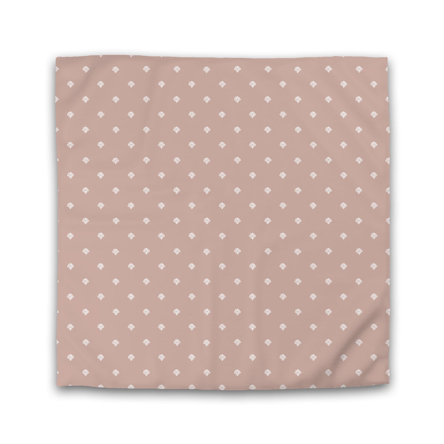 Salmon Microfiber Duvet Cover, White Hand-painted Swizzle Motif Print, King (width x length) 104 x 88 inches / 264 x 224 cm