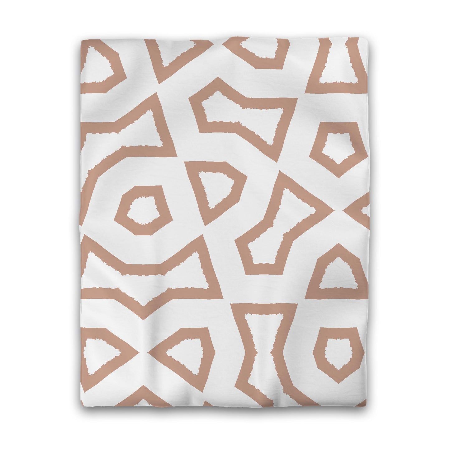 Off-white Cotton Sateen Duvet Cover, Bold Salmon Graphic, Twin (width x length) 70 x 90 inches / 178 x 229 cm