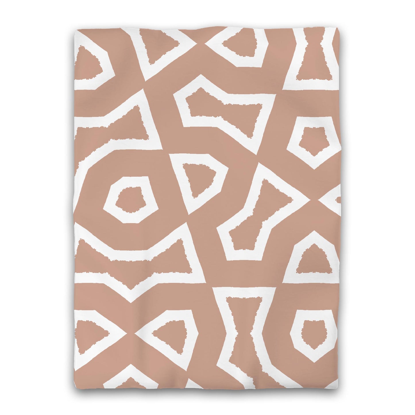 Salmon Microfiber Duvet Cover, Bold White Graphic, Twin XL (width x length) 68 x 92 inches /  173 x 234 cm