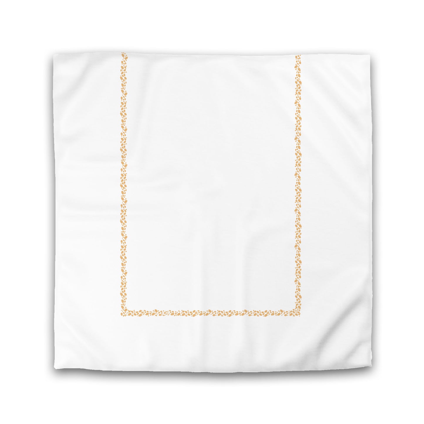 White Microfiber Duvet Cover, Pale Orange Hand-painted Dab Motif Print, Classic Border, King (width x length) 104 x 88 inches / 264 x 224 cm