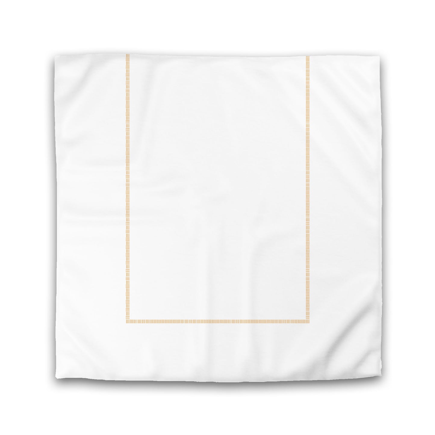 White Microfiber Duvet Cover, Pale Orange Single Weave Motif Print, Classic Border, King (width x length) 104 x 88 inches / 264 x 224 cm