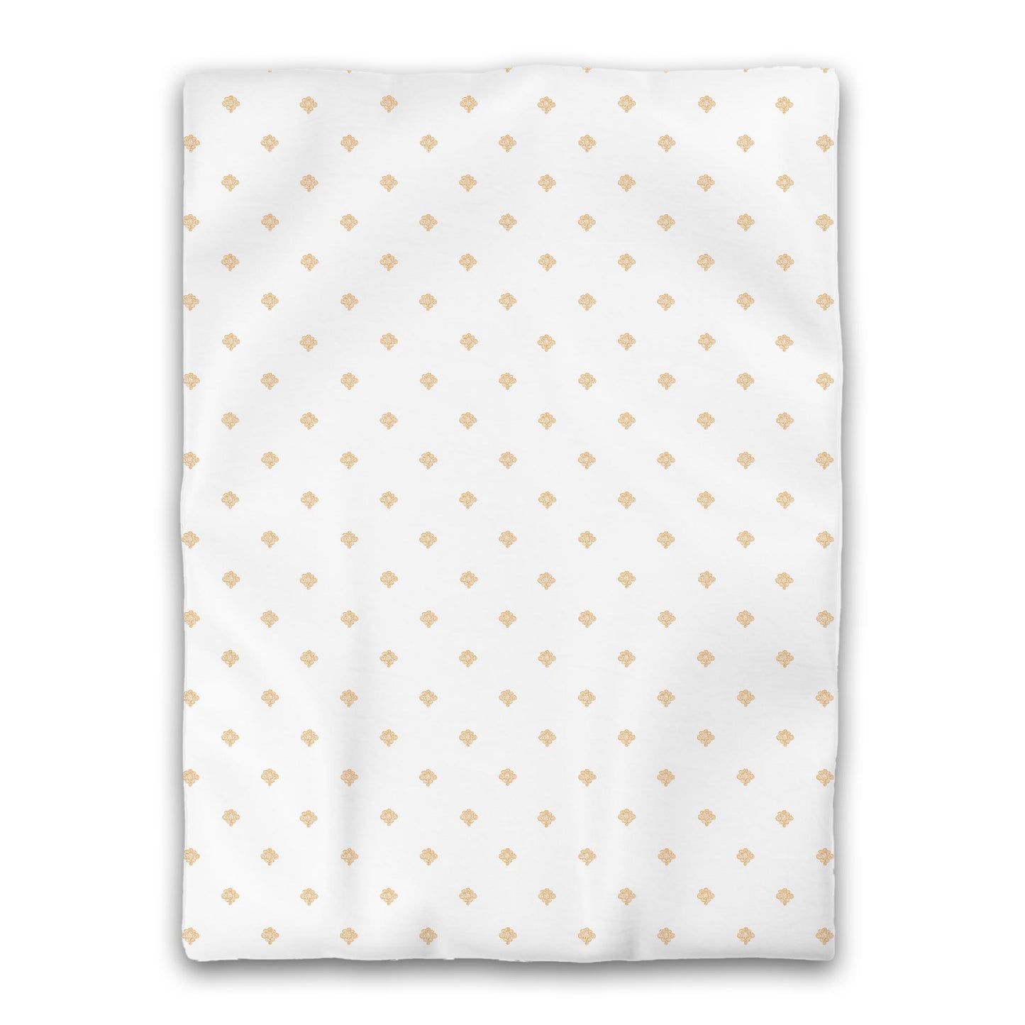 White Microfiber Duvet Cover, Pale Orange Hand-painted Swizzle Motif Print, Twin XL (width x length) 68 x 92 inches /  173 x 234 cm