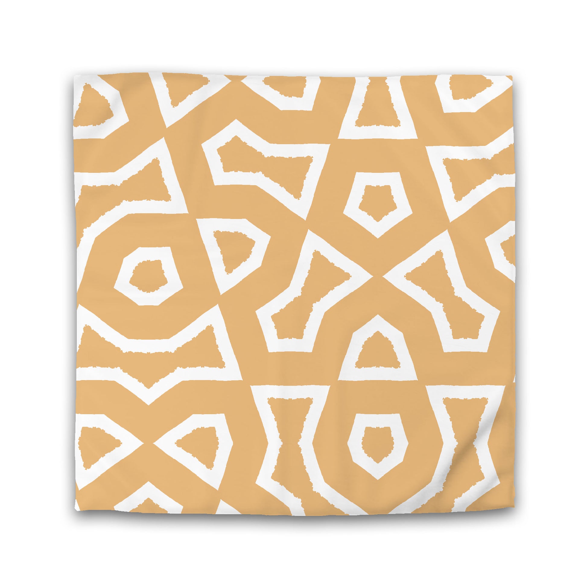 Pale Orange Microfiber Duvet Cover, Bold White Graphic, King (width x length) 104 x 88 inches / 264 x 224 cm