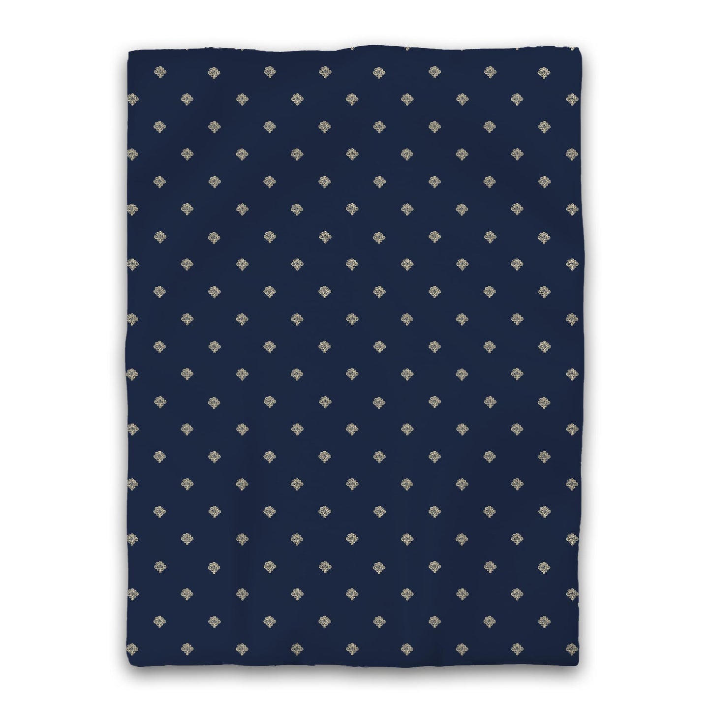 Navy Blue Microfiber Duvet Cover, Desert Sand Hand-painted Swizzle Motif Print, Twin XL (width x length) 68 x 92 inches /  173 x 234 cm