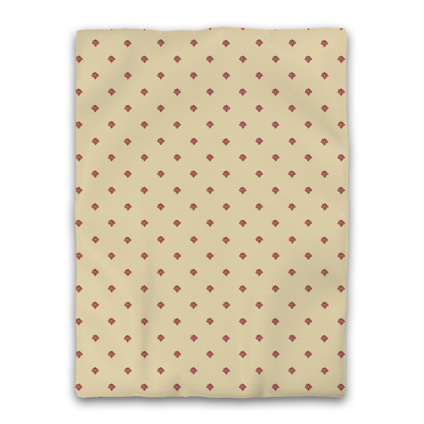 Desert Sand Microfibre Duvet Cover, Burgundy Red Hand-painted Swizzle Motif Print, Twin XL (width x length) 68 x 92 inches /  173 x 234 cm