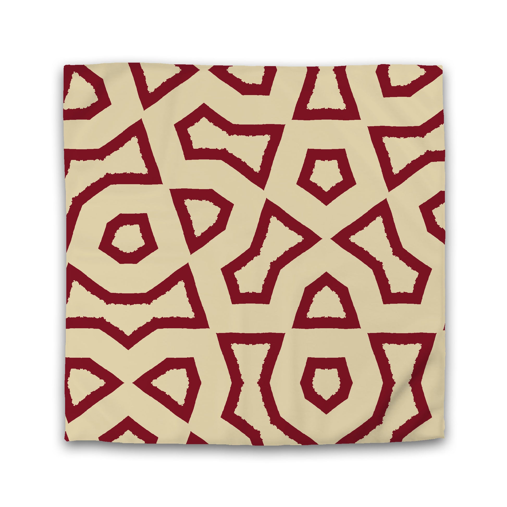 Desert Sand Microfibre Duvet Cover, Bold Burgundy Red Graphic, Queen (width x length) 88 x 88 inches / 224 x 224 cm