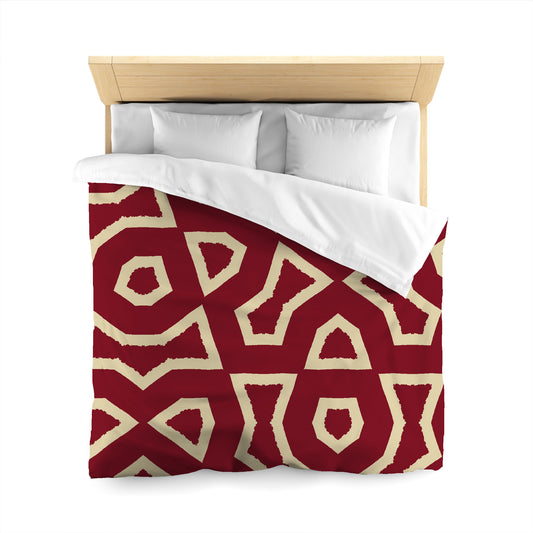 Burgundy Red Microfiber Duvet Cover, Bold Desert Sand Graphic, Queen (width x length) 88 x 88 inches / 224 x 224 cm