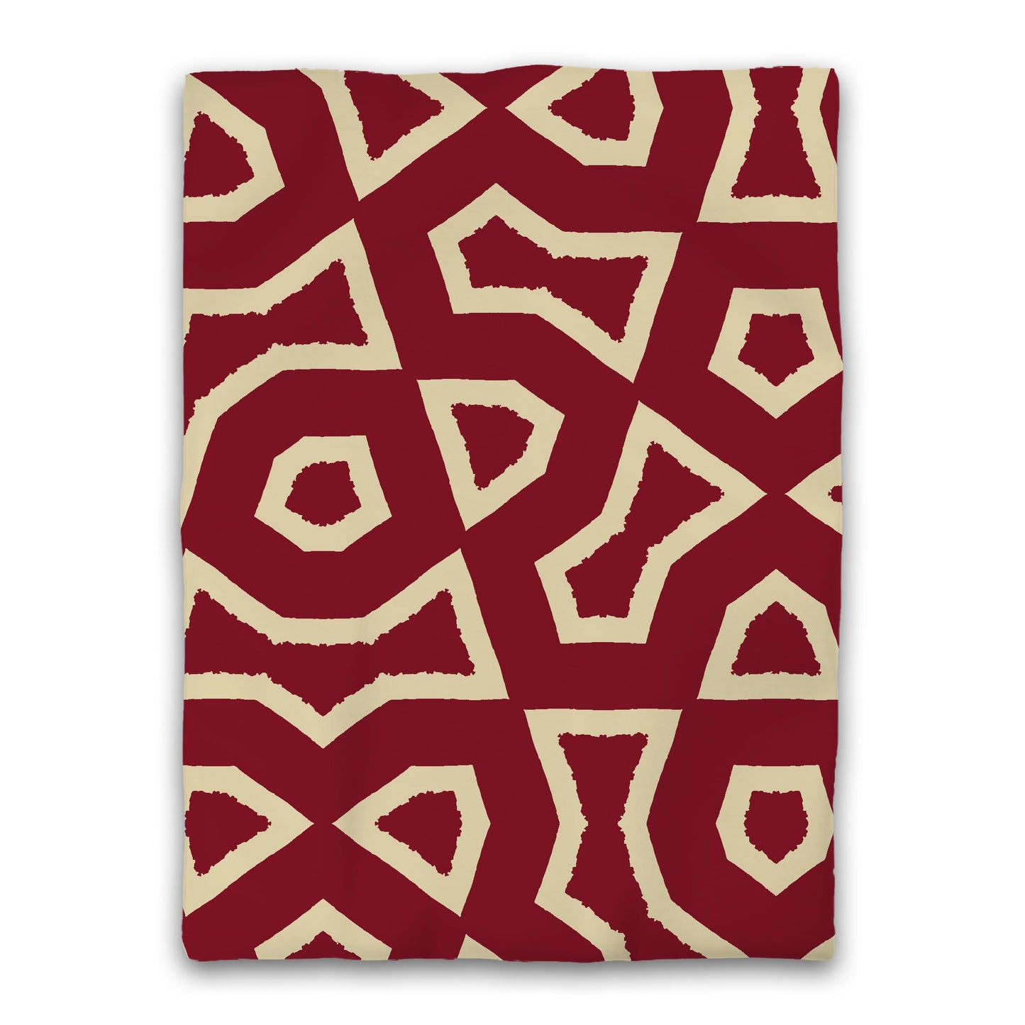 Burgundy Red Microfiber Duvet Cover, Bold Desert Sand Graphic, Twin XL (width x length) 68 x 92 inches /  173 x 234 cm
