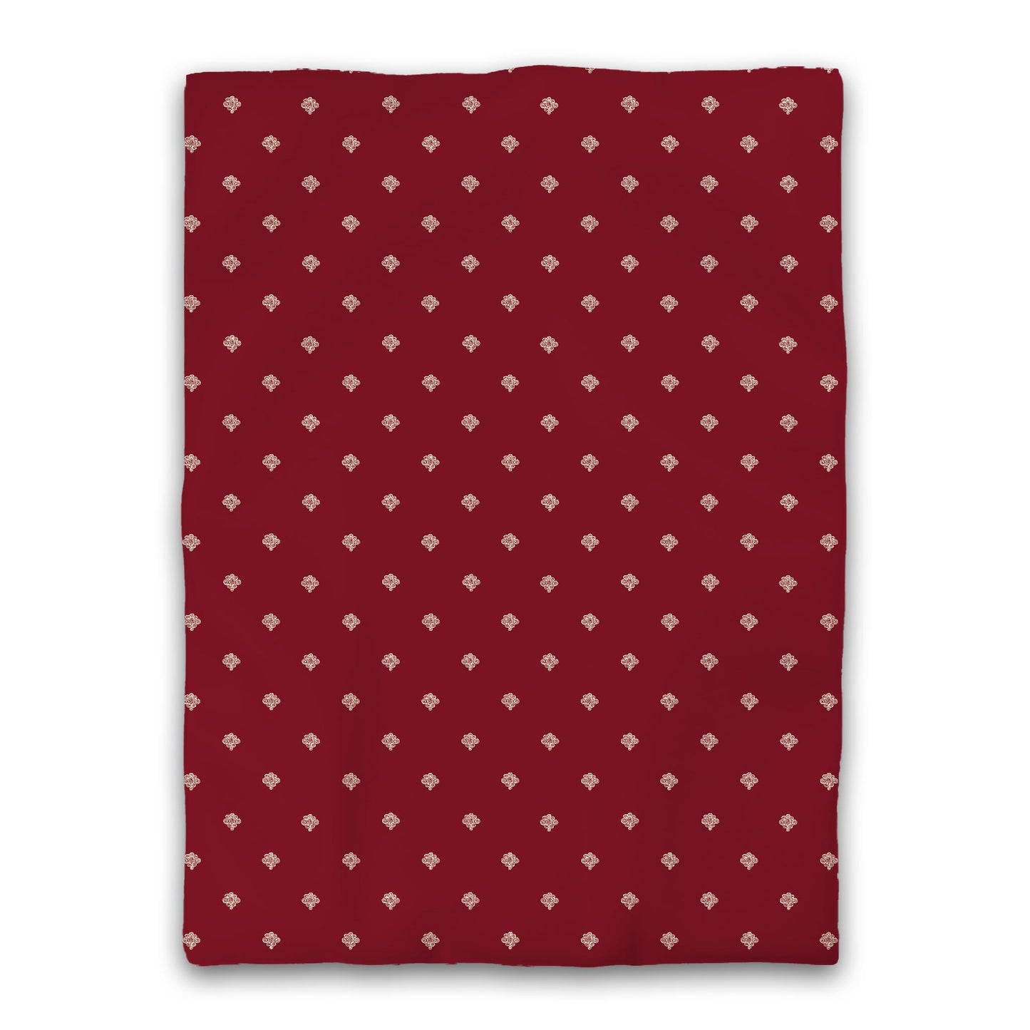 Burgundy Red Microfiber Duvet Cover, Beige Hand-painted Swizzle Motif Print, Twin XL (width x length) 68 x 92 inches /  173 x 234 cm