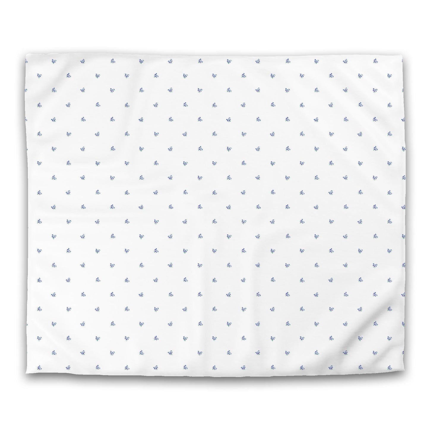 White Microfiber Duvet, Small Purple Floral Pattern, King - 104 x 88 inches
