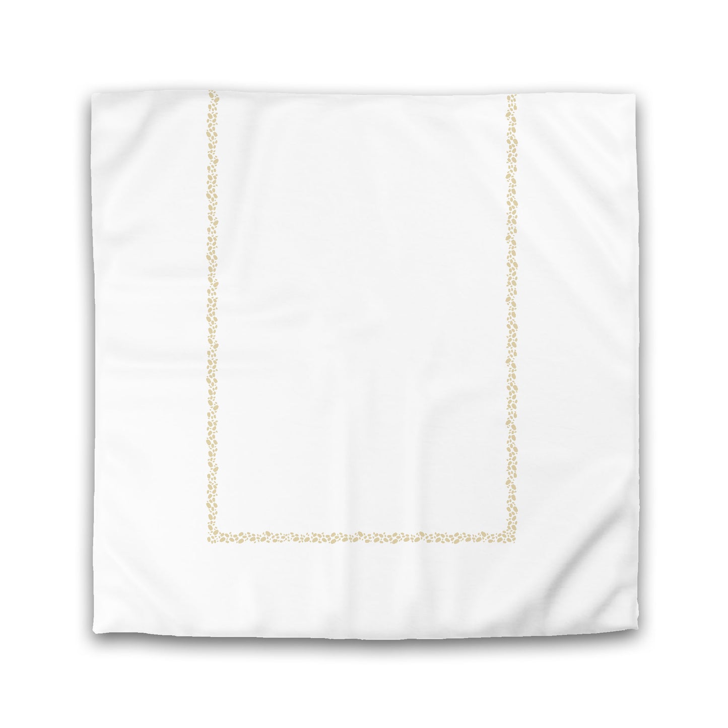 White Microfiber Duvet Cover, Desert Sand Hand-painted Dab Motif Print, Classic Border, King (width x length) 104 x 88 inches / 264 x 224 cm