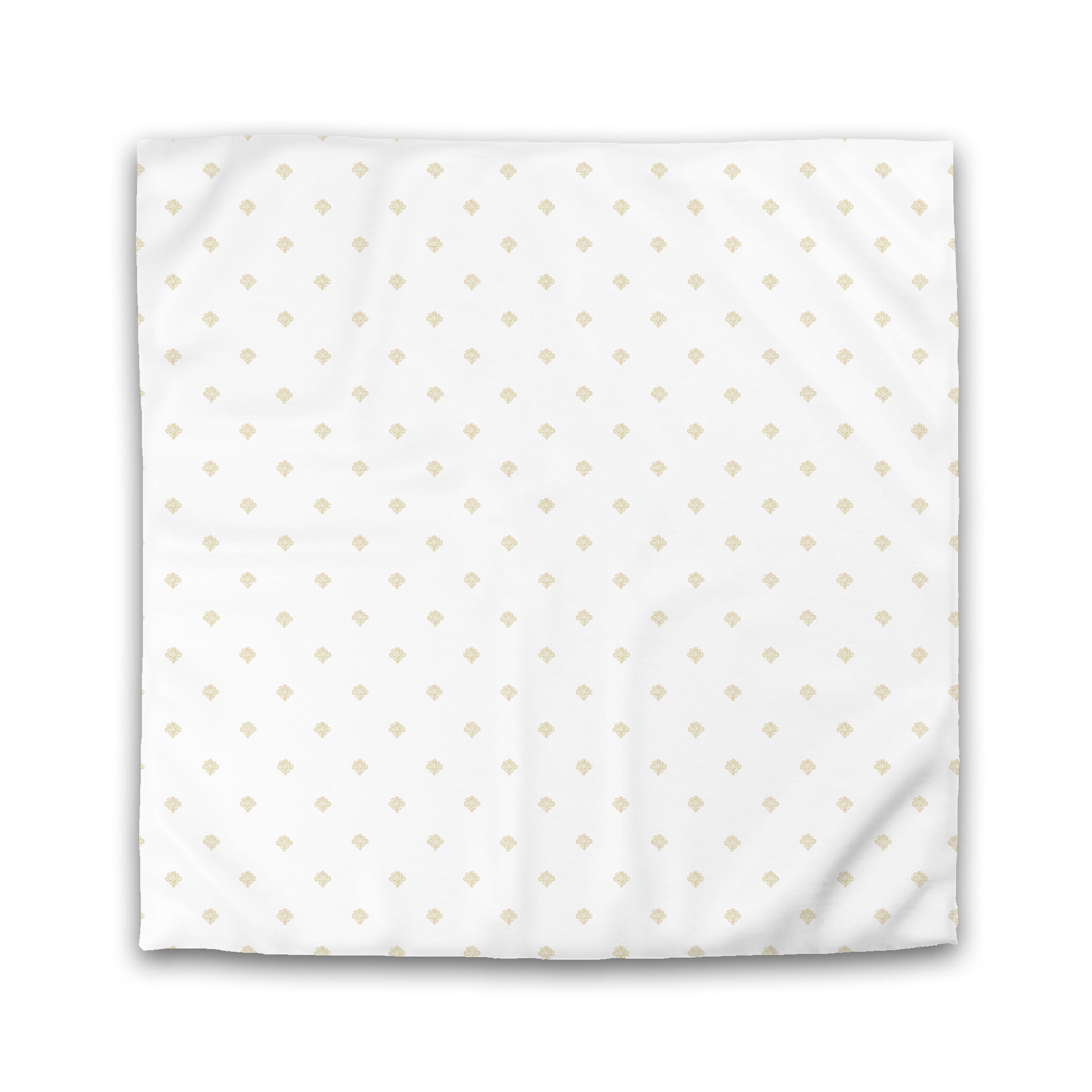 White Microfiber Duvet Cover, Desert Sand Hand-painted Swizzle Motif Print, King (width x length) 104 x 88 inches / 264 x 224 cm