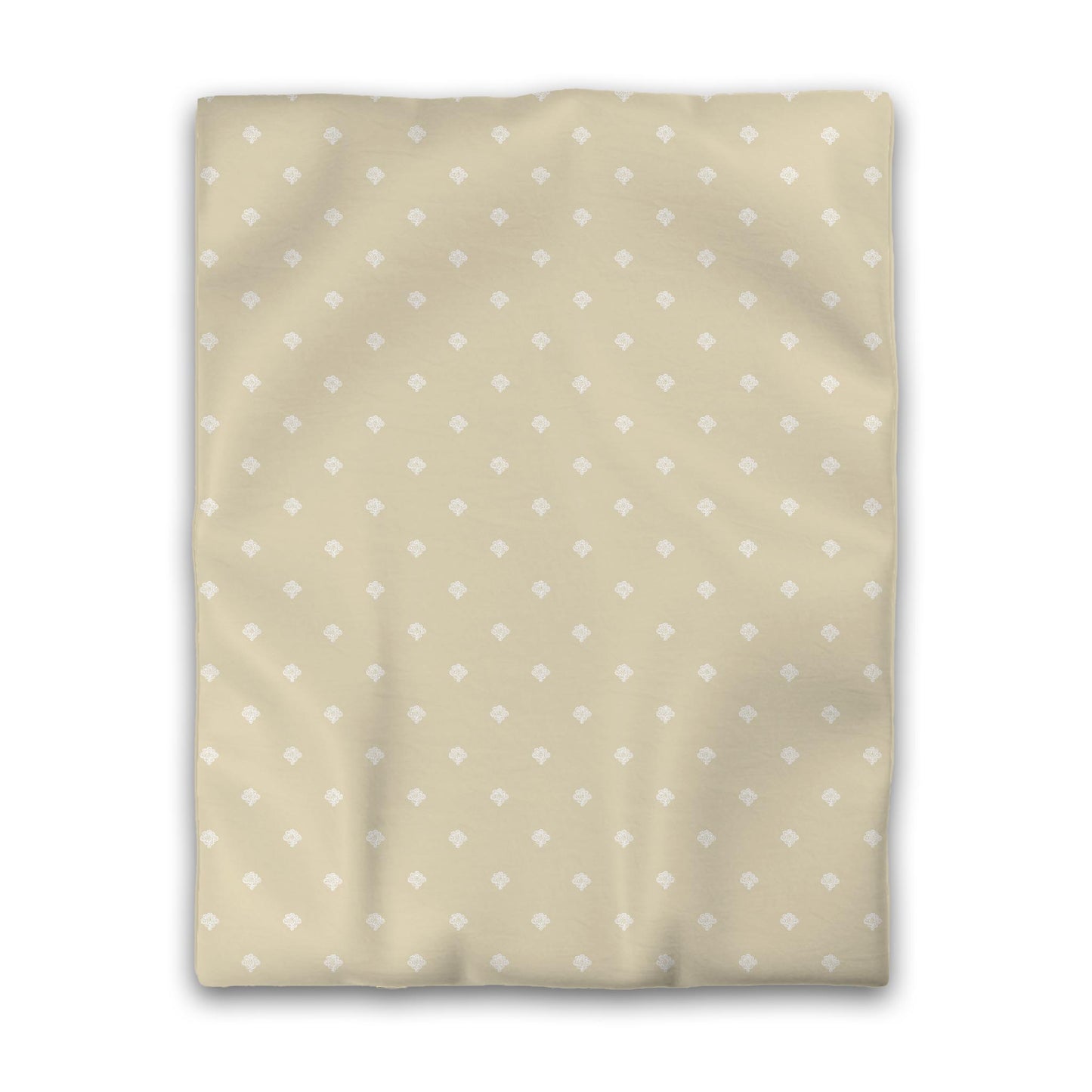 Desert Sand Microfiber Duvet Cover, White Hand-painted Swizzle Motif Print, Twin (width x length) 68 x 88 inches / 173 x 224 cm