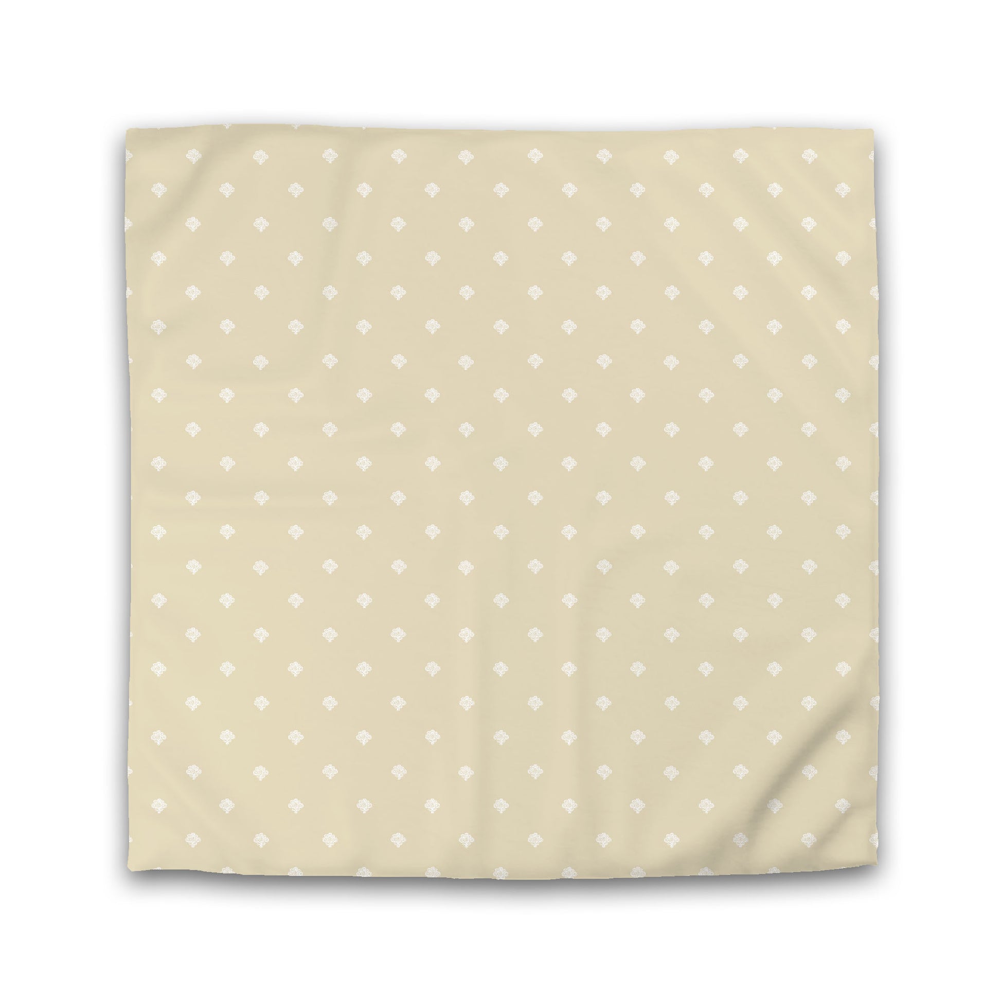 Desert Sand Microfiber Duvet Cover, White Hand-painted Swizzle Motif Print, King (width x length) 104 x 88 inches / 264 x 224 cm