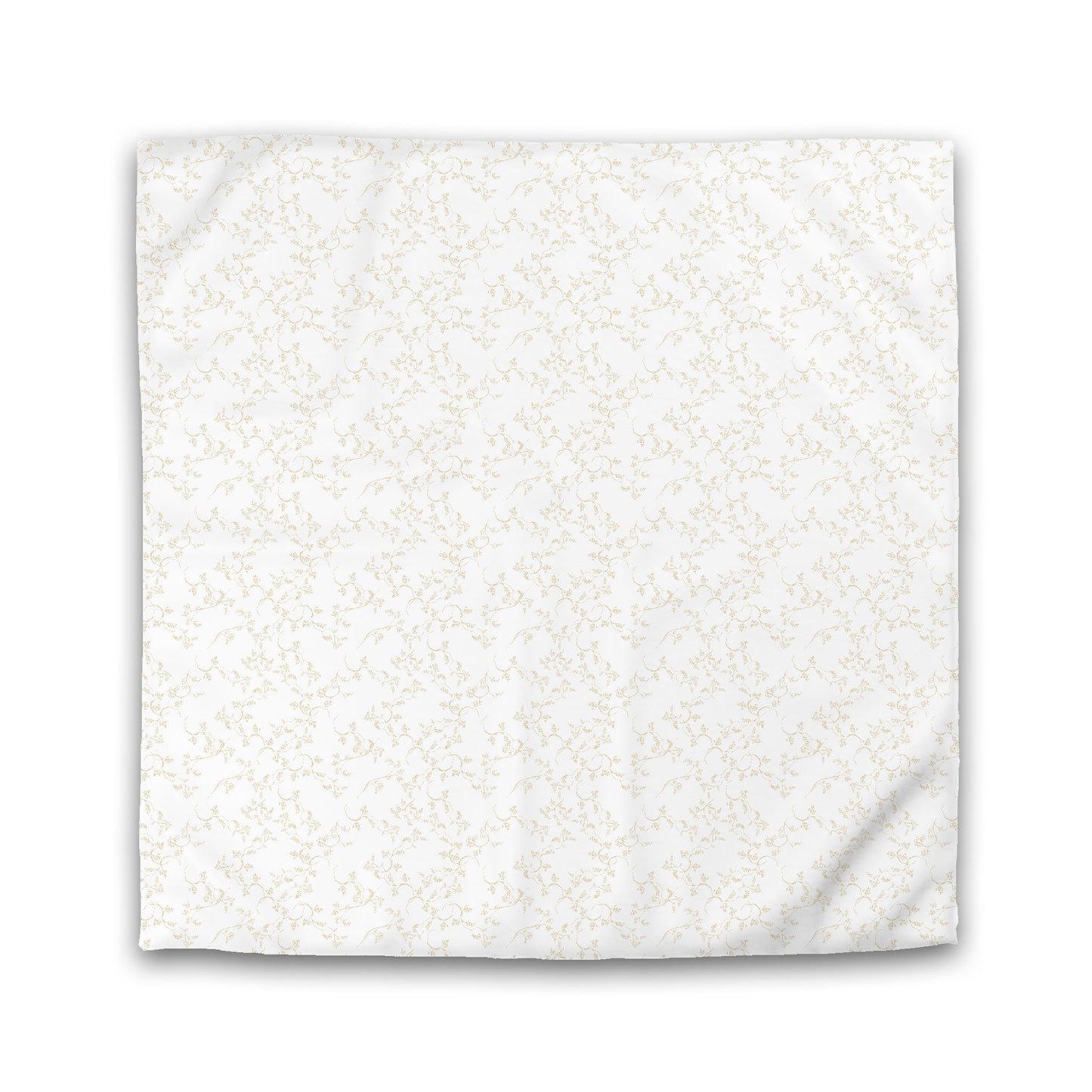White Microfiber Duvet Cover, Desert Sand Hand-painted Vine Print, King (width x length) 104 x 88 inches / 264 x 224 cm