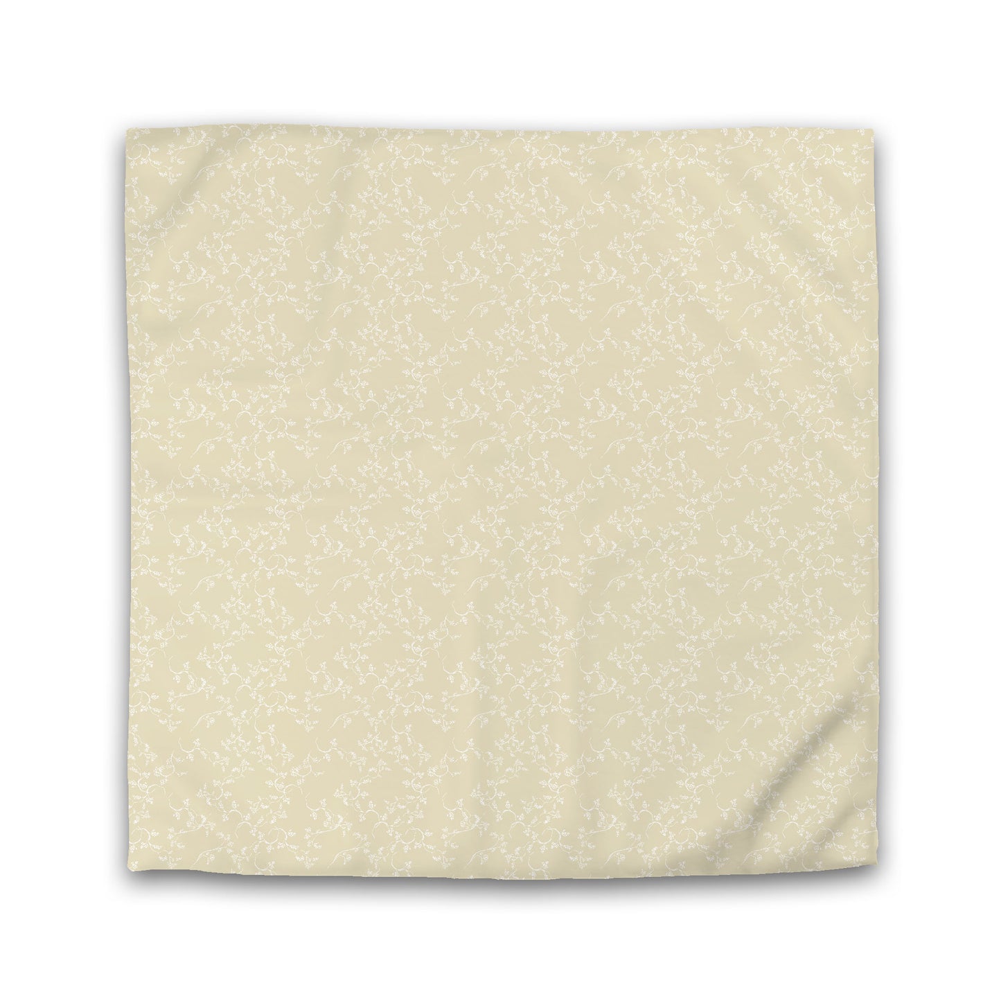 Desert Sand Microfiber Duvet Cover, White Hand-painted Vine Print, King (width x length) 104 x 88 inches / 264 x 224 cm