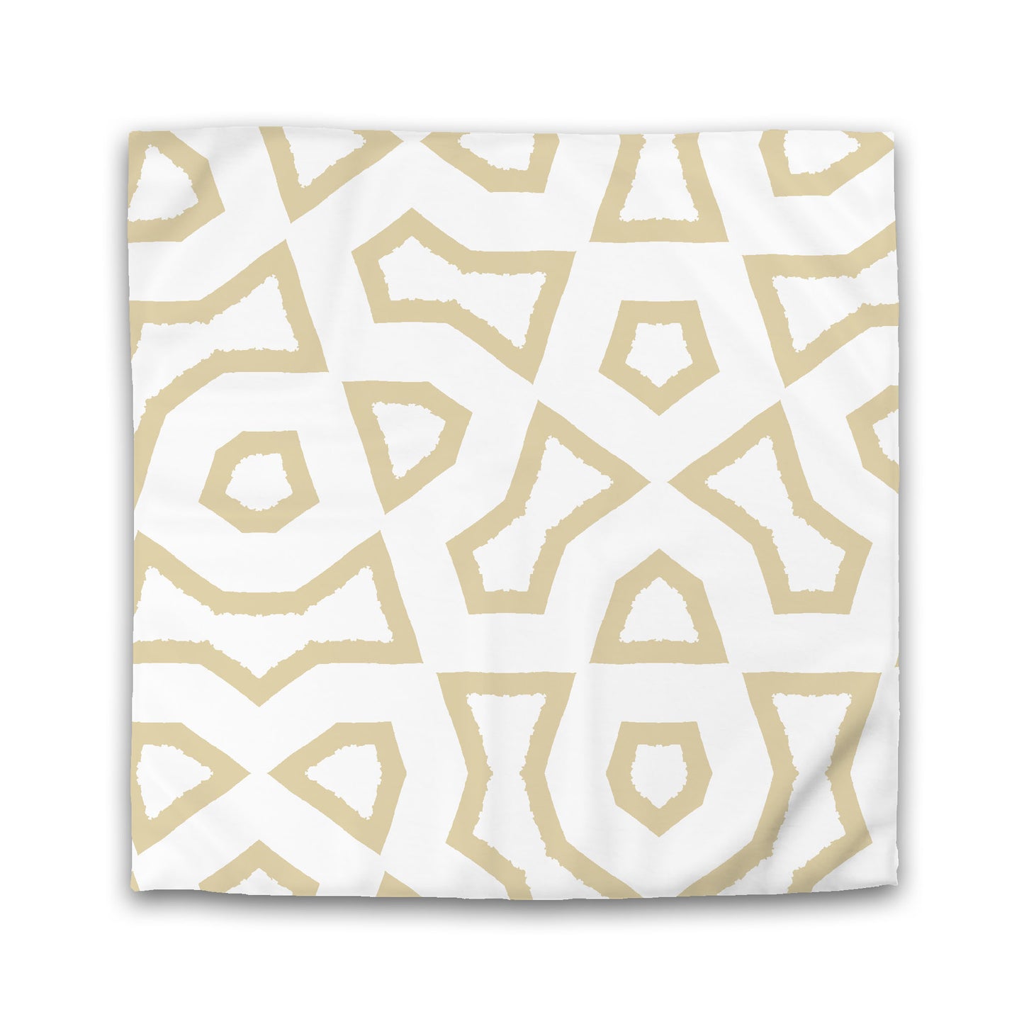 White Microfiber Duvet Cover, Bold Desert Sand Graphic, King (width x length) 104 x 88 inches / 264 x 224 cm