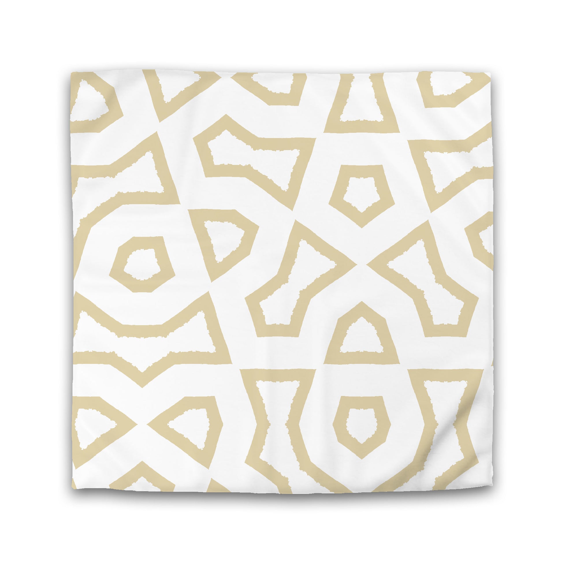 White Microfiber Duvet Cover, Bold Desert Sand Graphic, King (width x length) 104 x 88 inches / 264 x 224 cm