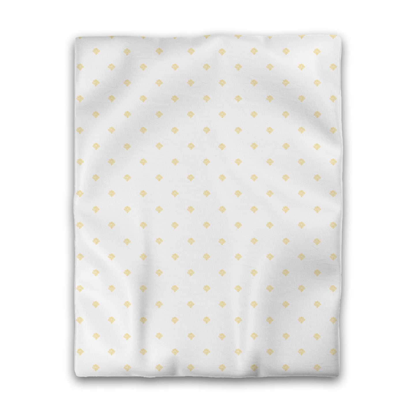 White Microfiber Duvet Cover, Yellow Hand-painted Swizzle Motif Print, Twin (width x length) 68 x 88 inches / 173 x 224 cm