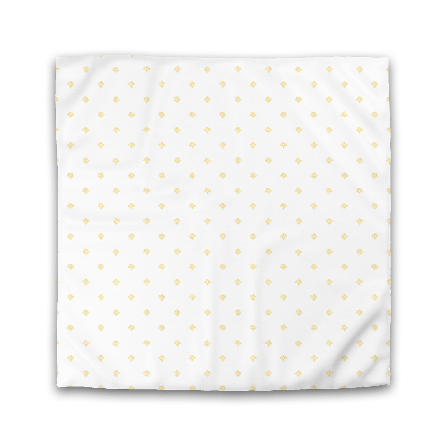 White Microfiber Duvet Cover, Yellow Hand-painted Swizzle Motif Print, King (width x length) 104 x 88 inches / 264 x 224 cm