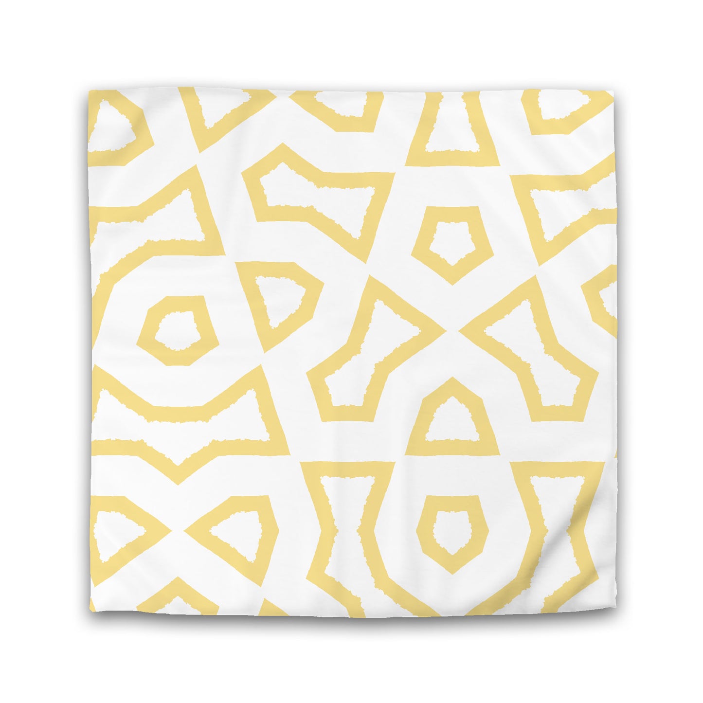 White Microfiber Duvet Cover, Bold Yellow Graphic, King (width x length) 104 x 88 inches / 264 x 224 cm