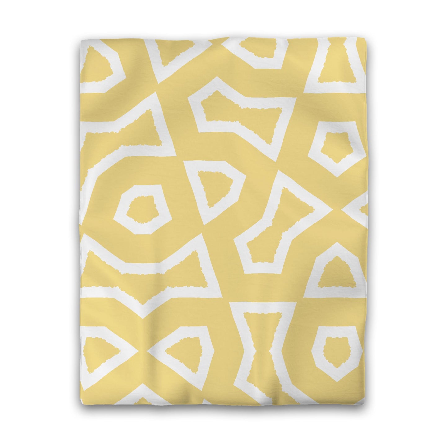 Yellow Microfiber Duvet Cover, Bold White Graphic, Twin (width x length) 68 x 88 inches / 173 x 224 cm