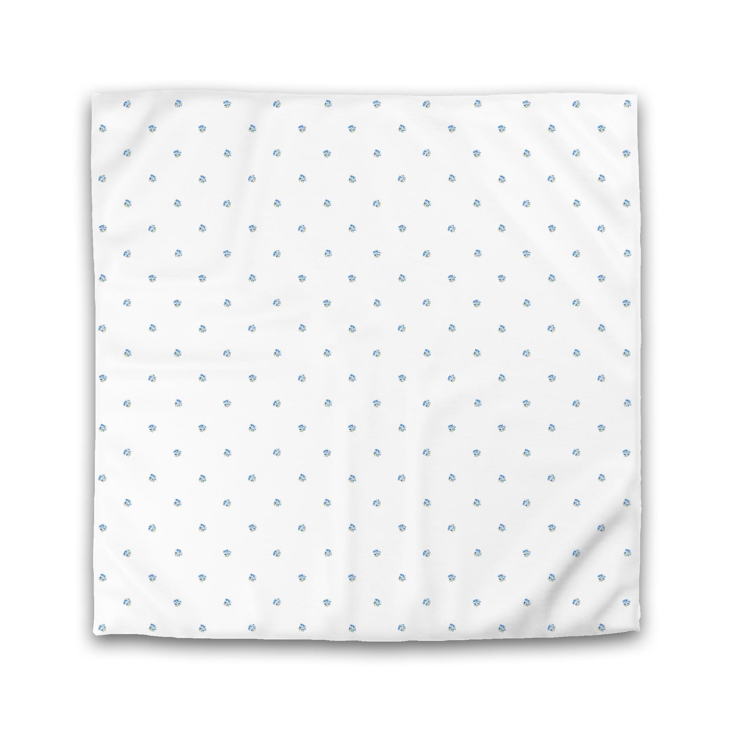 White Microfiber Duvet Cover, Small Blue Floral Pattern | MFDU-1406