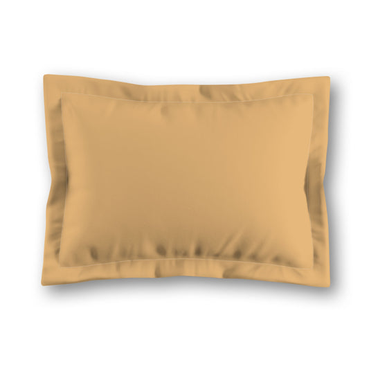 Pale Orange Microfiber Sham with Flange, White Reverse Side, King (width x length) 22 x 38 inches / 56 x 97 cm