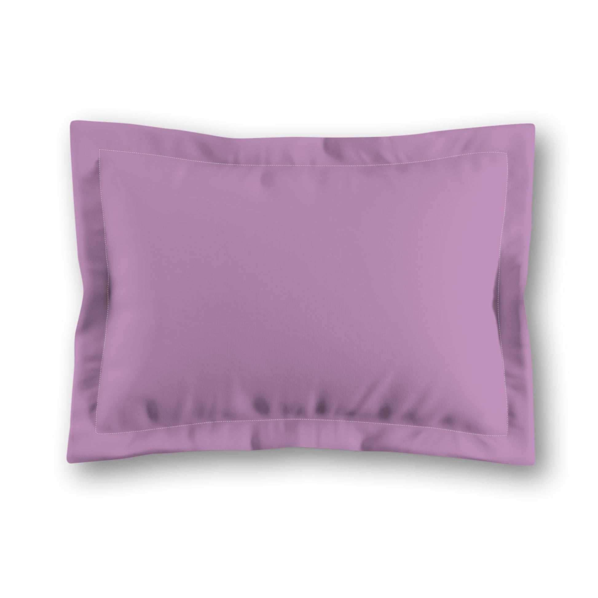 Mauve Microfiber Sham with Flange, White Reverse Side, King - 22 x 38 inches