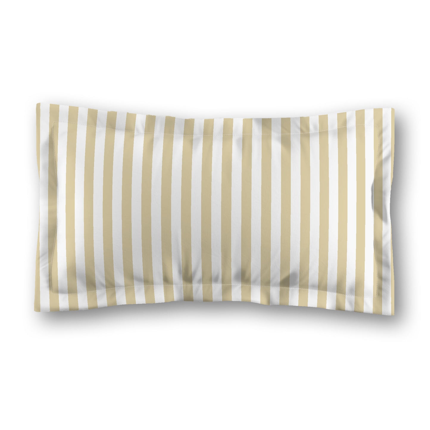 White Microfiber Sham with Flange, Desert Sand Bars on Front, White Reverse Side, Standard (width x length) 22 x 30 inches / 56 x 76 cm