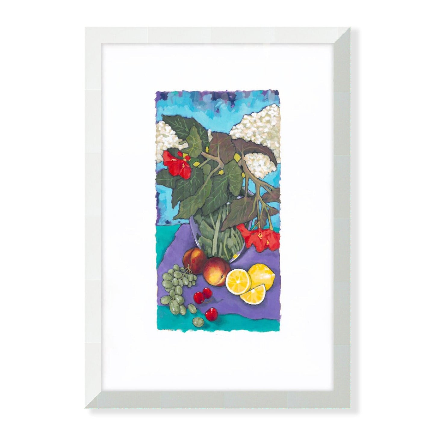 Framed Fine Art Print, Painterly Edge - 8x12 12x18 16x24 20x30 24x36 inches | Fruit & Florals, PEV-1000-1146