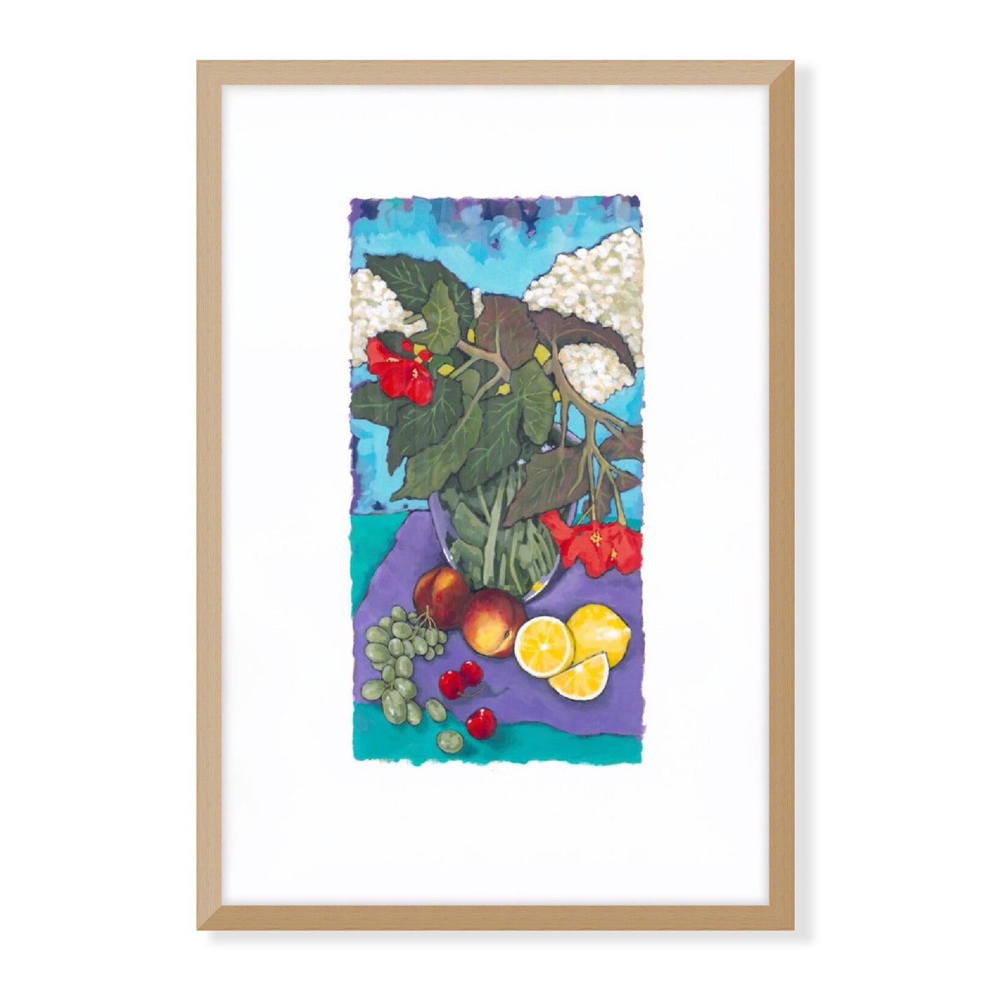 Framed Fine Art Print, Painterly Edge - 8x12 12x18 16x24 20x30 24x36 inches | Fruit & Florals, PEV-1000-1146