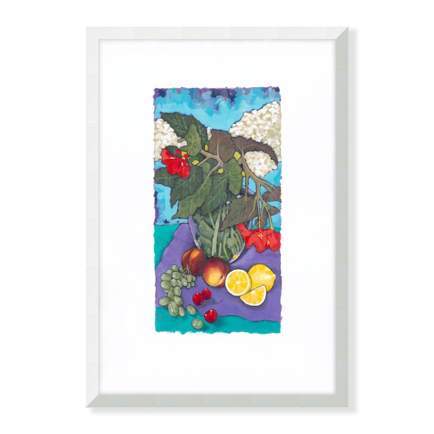 Framed Fine Art Print, Painterly Edge - 8x12 12x18 16x24 20x30 24x36 inches | Fruit & Florals, PEV-1000-1146