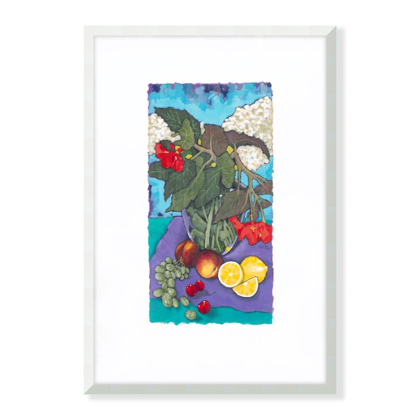 Framed Fine Art Print, Painterly Edge - 8x12 12x18 16x24 20x30 24x36 inches | Fruit & Florals, PEV-1000-1146