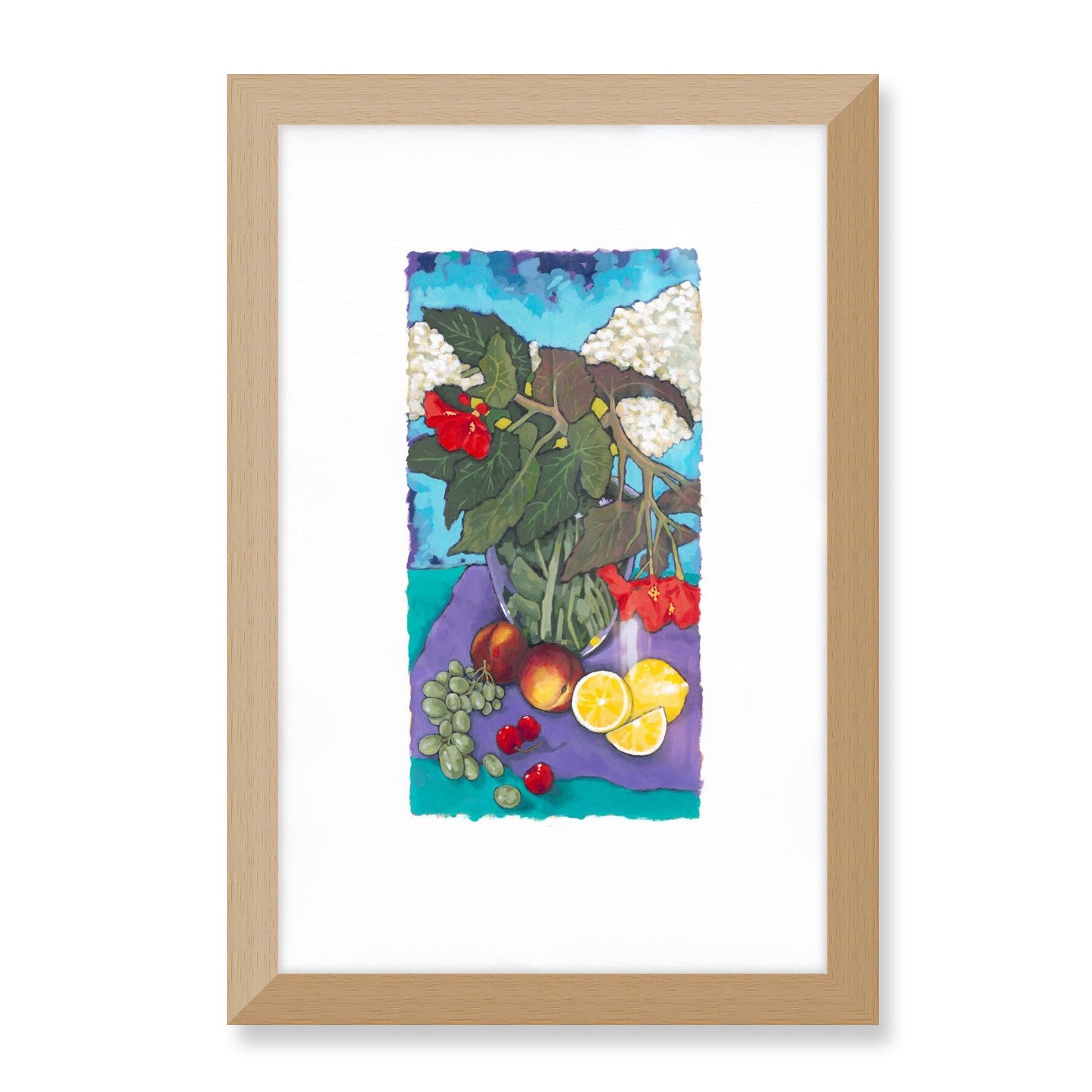 Framed Fine Art Print, Painterly Edge - 8x12 12x18 16x24 20x30 24x36 inches | Fruit & Florals, PEV-1000-1146