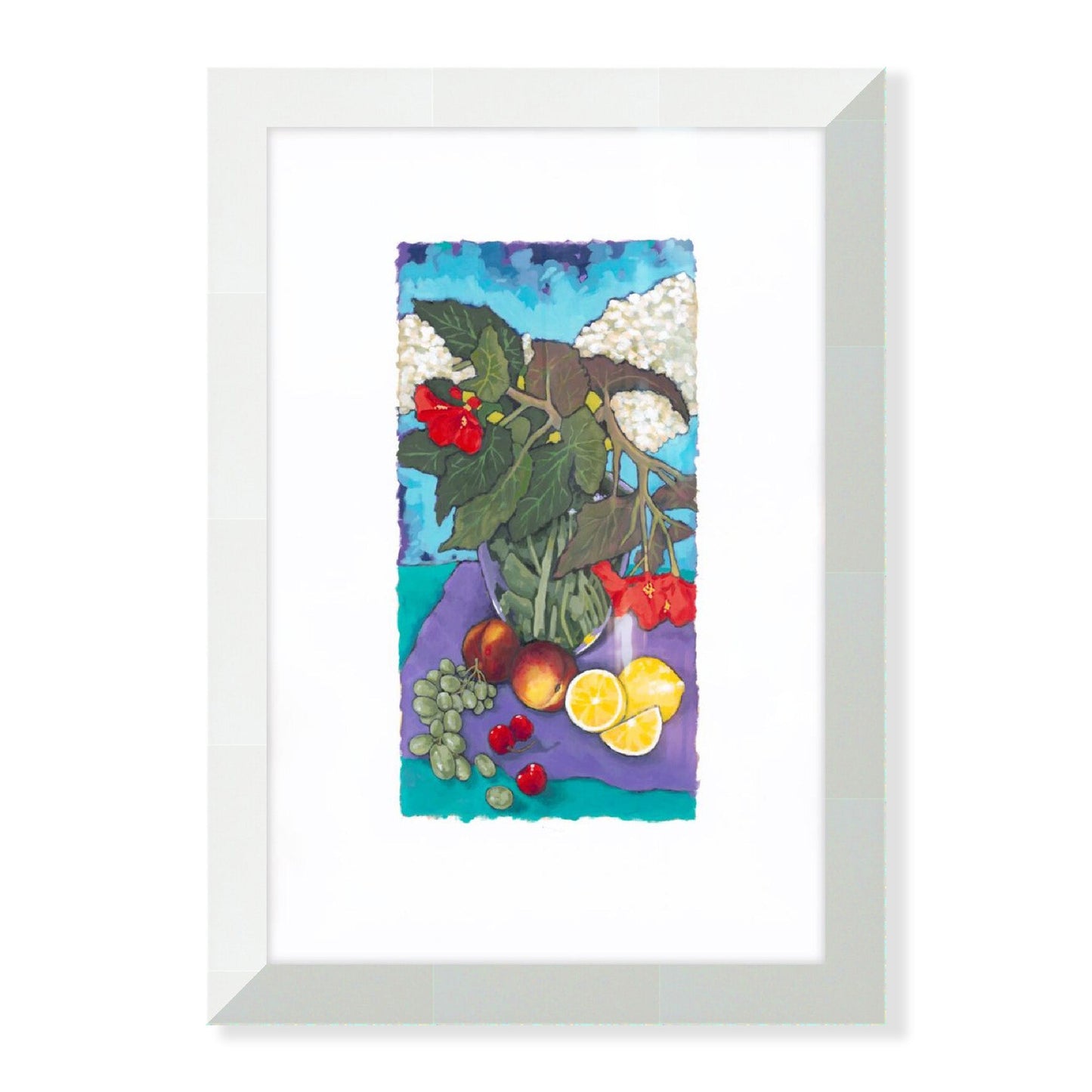 Framed Fine Art Print, Painterly Edge - 8x12 12x18 16x24 20x30 24x36 inches | Fruit & Florals, PEV-1000-1146
