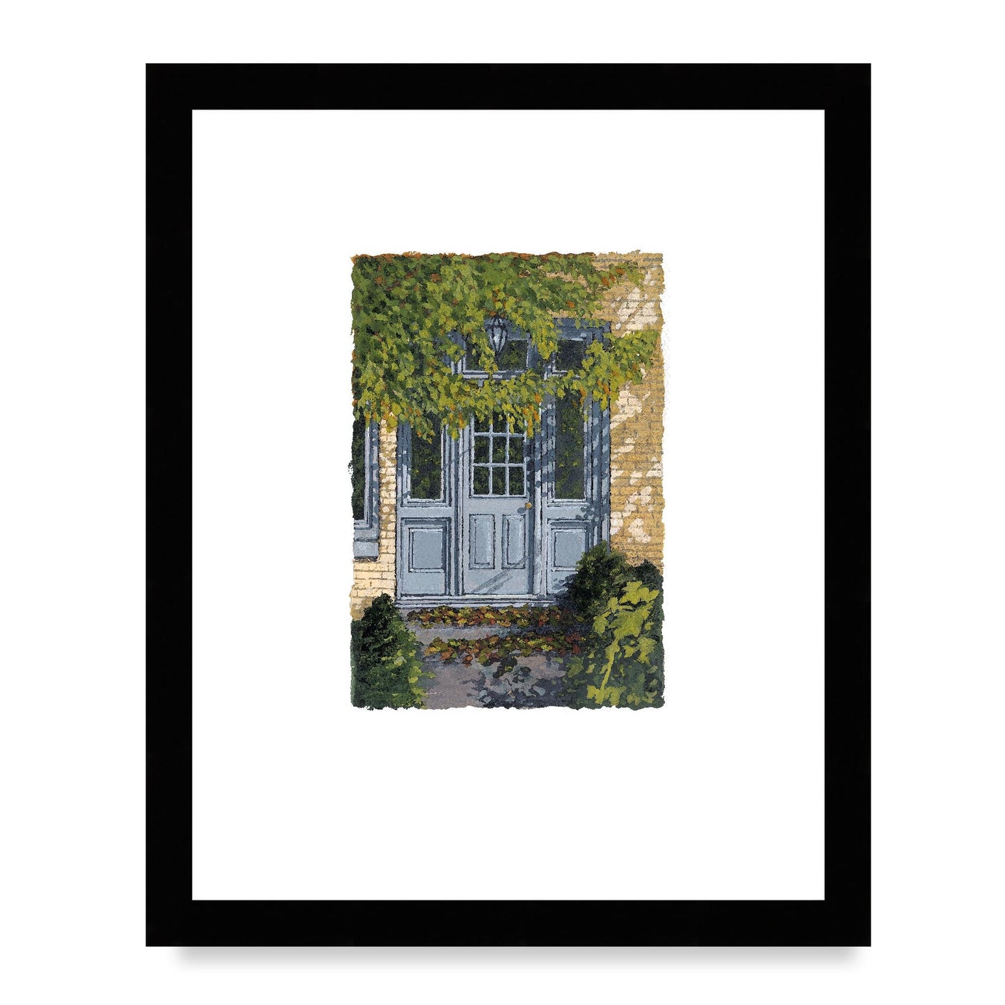 Framed Fine Art Print, Painterly Edge - 8x10 12x15 16x20 inches | Door 1, PEV-1000-1421, Prints, Fine art, Black Frame, 30 x 38 cm ,12 x 15 inches