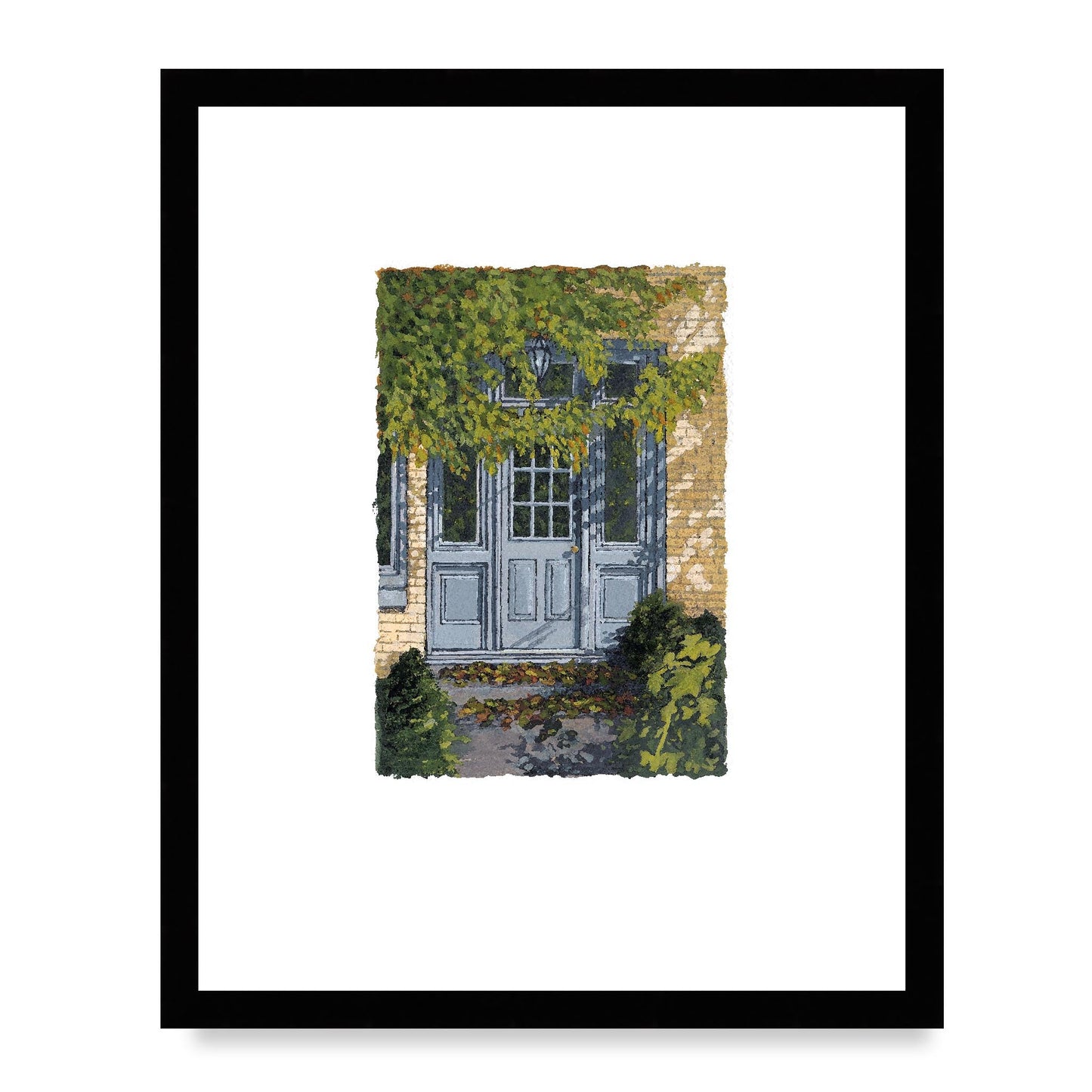 Framed Fine Art Print, Painterly Edge - 8x10 12x15 16x20 inches | Door 1, PEV-1000-1421, Prints, Fine art, Black Frame, 40 x 50 cm ,16 x 20 inches