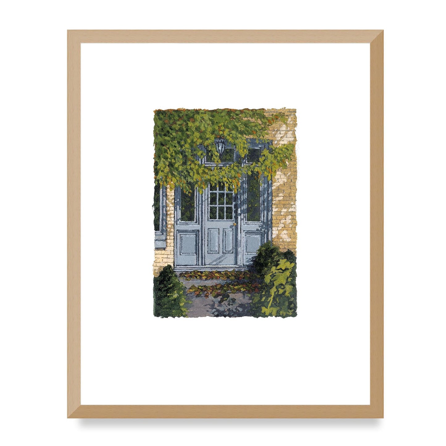 Framed Fine Art Print, Painterly Edge - 8x10 12x15 16x20 inches | Door 1, PEV-1000-1421, Prints, Fine art, White Frame, 40 x 50 cm ,16 x 20 inches