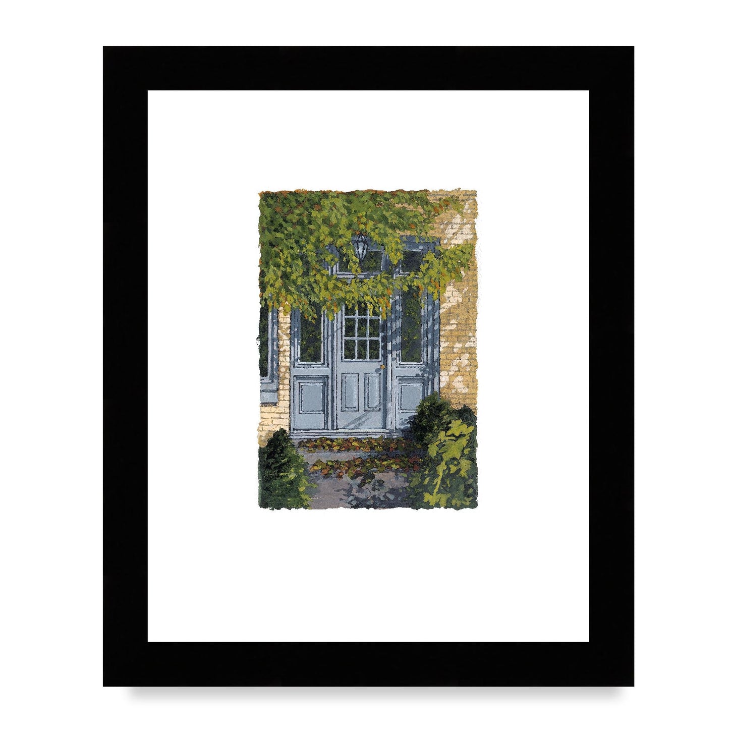 Framed Fine Art Print, Painterly Edge - 8x10 12x15 16x20 inches | Door 1, PEV-1000-1421, Prints, Fine art, Black Frame, 20 x 25 cm ,8 x 10 inches