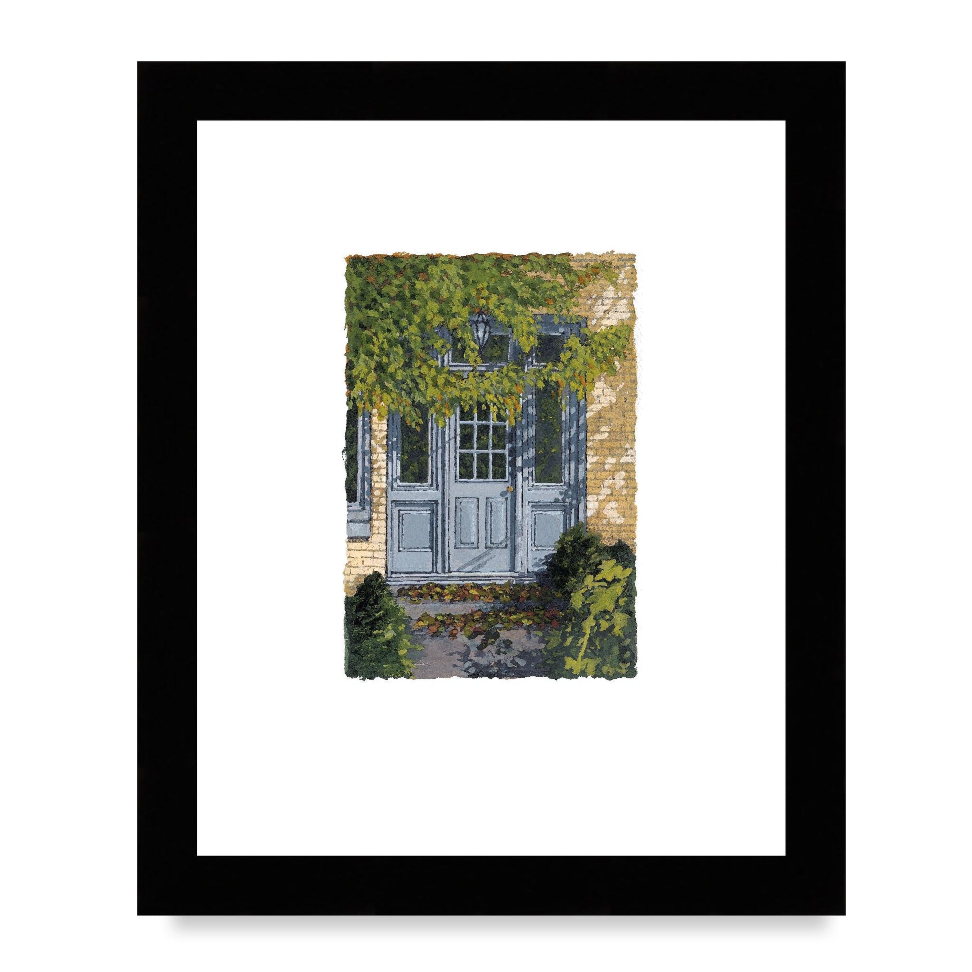 Framed Fine Art Print, Painterly Edge - 8x10 12x15 16x20 inches | Door 1, PEV-1000-1421, Prints, Fine art, Black Frame, 20 x 25 cm ,8 x 10 inches