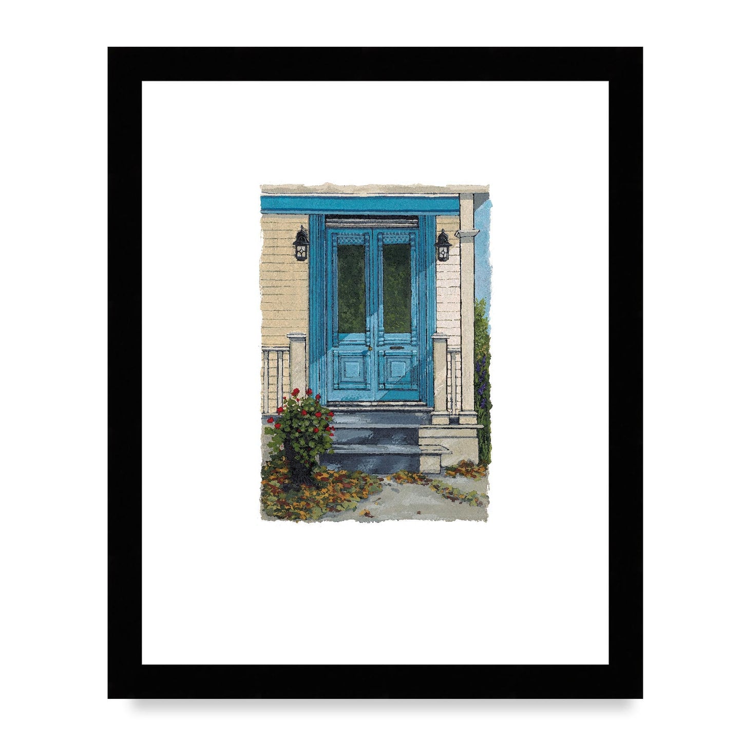 Framed Fine Art Print, Painterly Edge - 8x10 12x15 16x20 inches | Door 2, PEV-1000-1421, Prints, Fine art, Black Frame, 30 x 38 cm ,12 x 15 inches