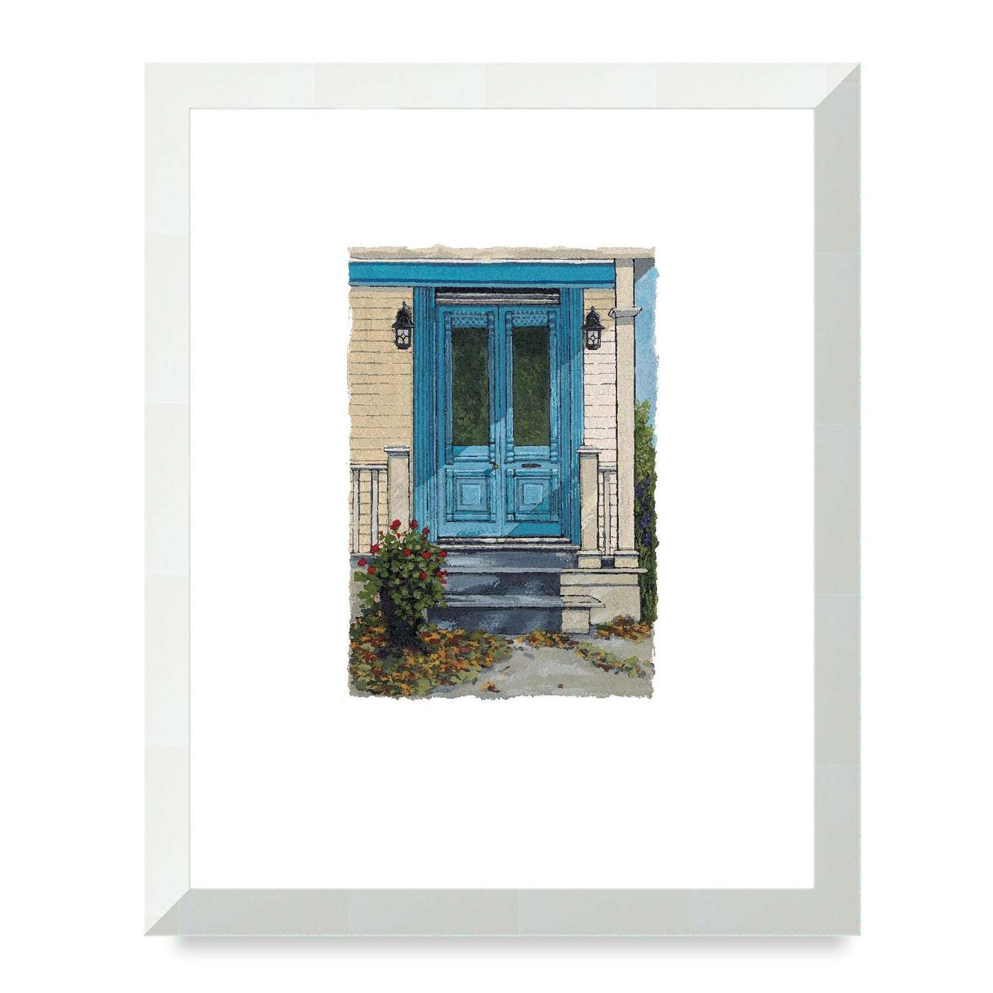 Framed Fine Art Print, Painterly Edge - 8x10 12x15 16x20 inches | Door 2, PEV-1000-1421, Prints, Fine art, Natural Frame, 30 x 38 cm ,12 x 15 inches