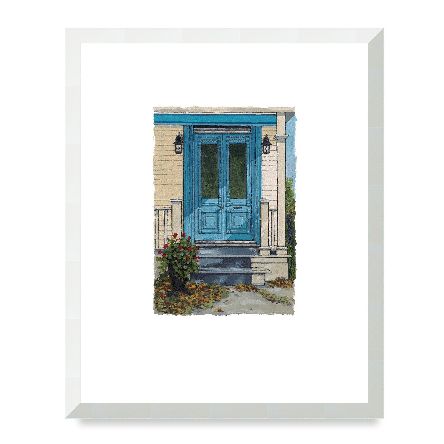 Framed Fine Art Print, Painterly Edge - 8x10 12x15 16x20 inches | Door 2, PEV-1000-1421, Prints, Fine art, Natural Frame, 40 x 50 cm ,16 x 20 inches