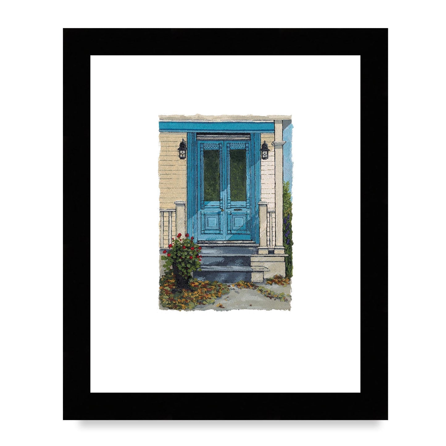 Framed Fine Art Print, Painterly Edge - 8x10 12x15 16x20 inches | Door 2, PEV-1000-1421, Prints, Fine art, Black Frame, 20 x 25 cm ,8 x 10 inches